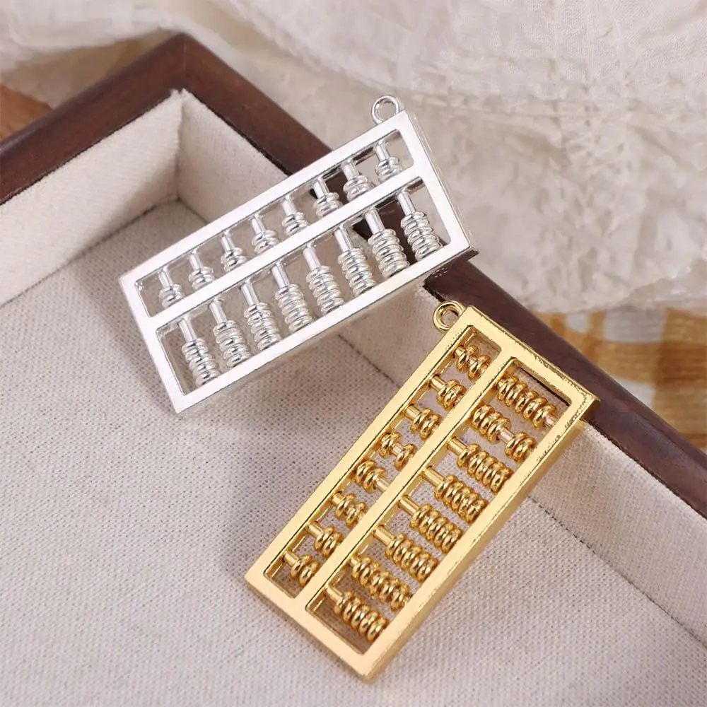 Funny Good Luck Alloy Abacus Ornament Handicraft Mini Abacus Keychain Accessories Movable Ruyi Abacus Craft Ornament Car Crafts