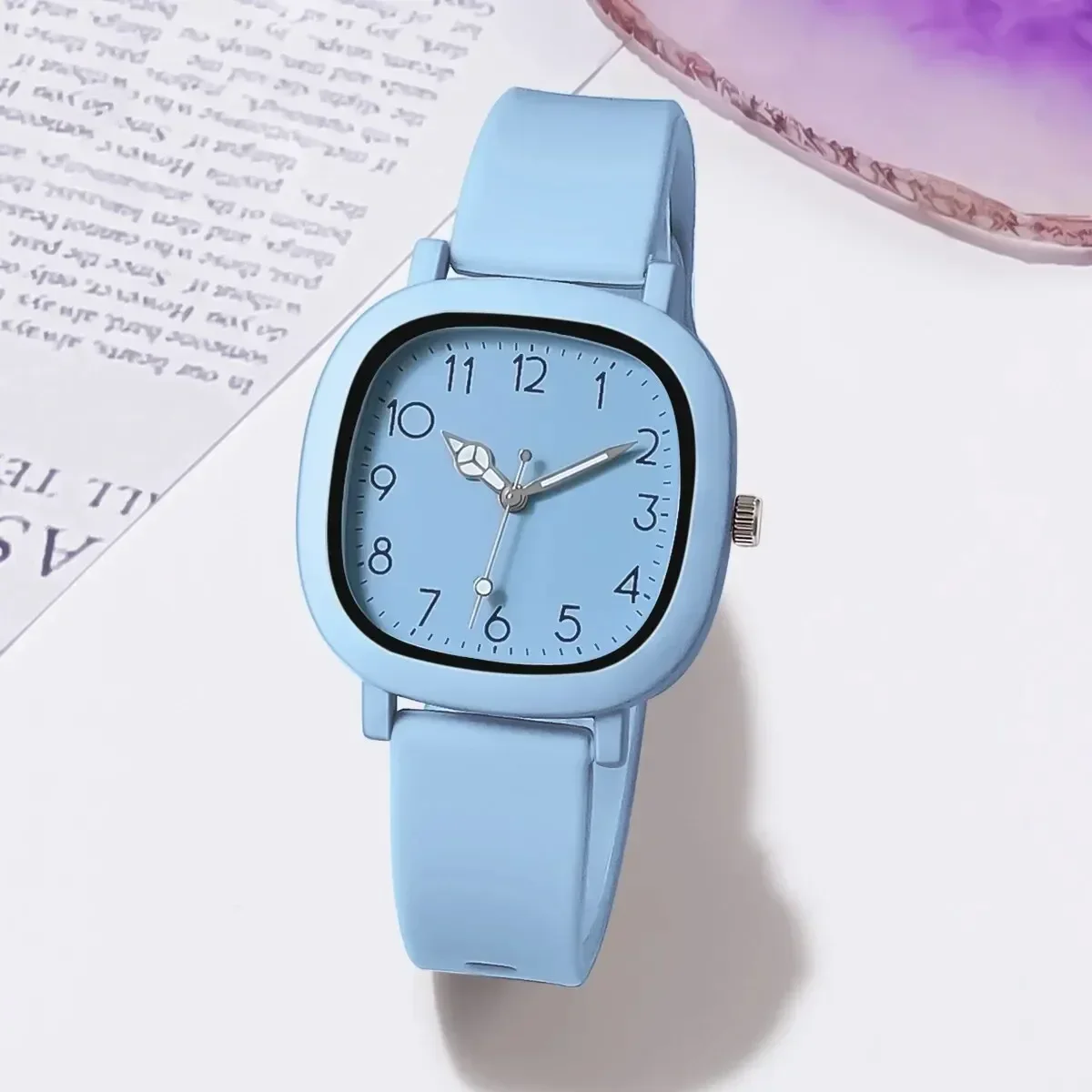 Reloj de cuarzo para mujer con superficie Digital árabe Simple a la moda, reloj deportivo de silicona para mujer