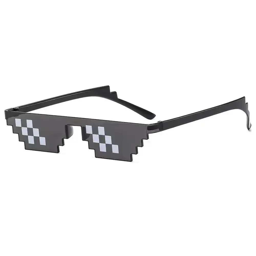 5 stks NIEUWE Mozaïek Zonnebril Truc Speelgoed Thug Life Bril Deal With It Bril Pixel Zwart Mozaïek Zonnebril Cool Grappen Grappig Speelgoed