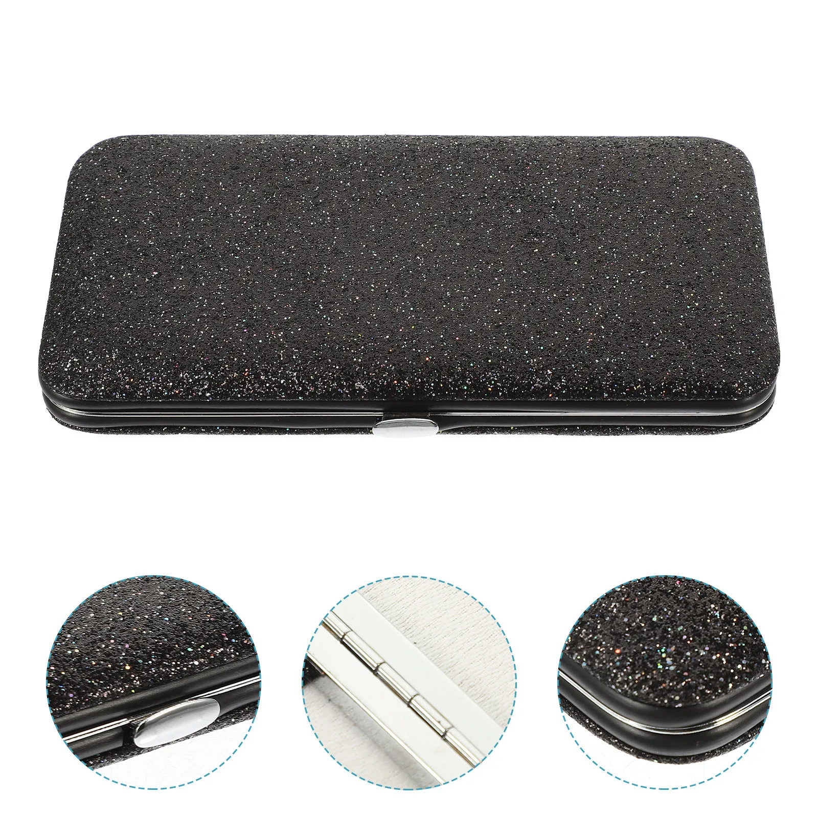Eyelash Tweezers Box Premium Portable Magnetic Closure Fabric Case Lash Tool Storage Organizer For Makeup Tools Tweezers