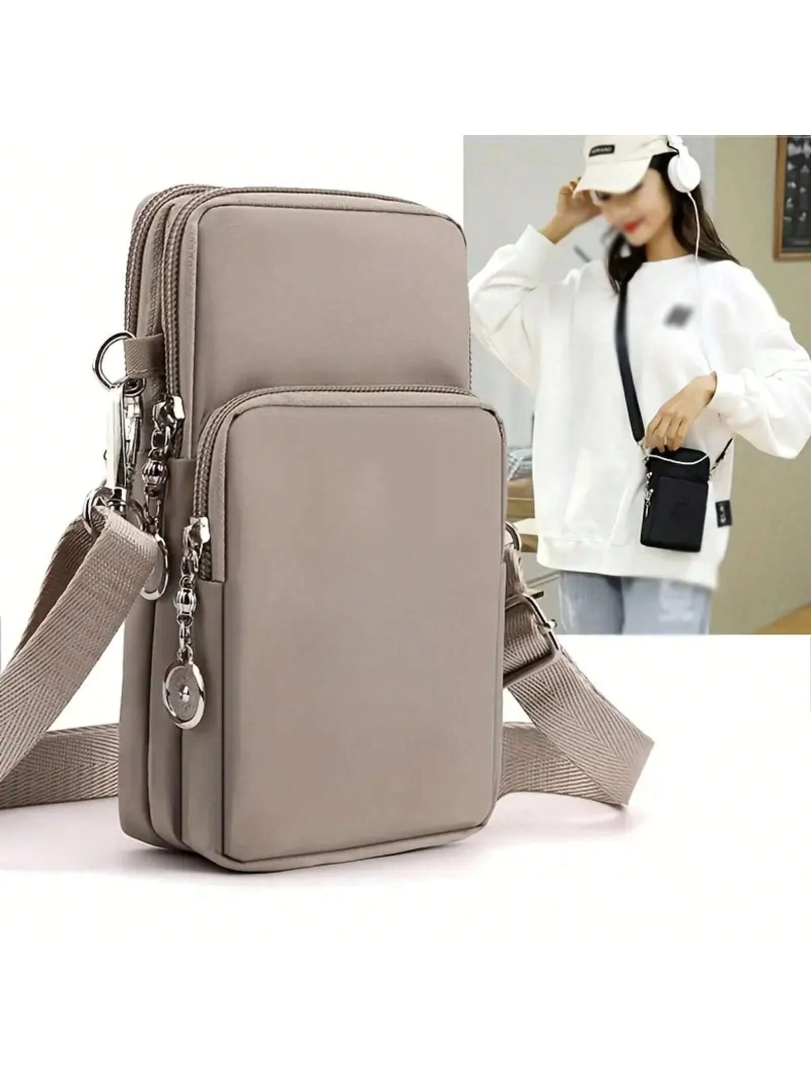 

Женская сумка через плечо, новая модель сумки для телефона, маленькая сумочка через плечо, чехол для телефона из ткани Оксфорд, вертикальный мини-кошелек для монет, сумка на запястье