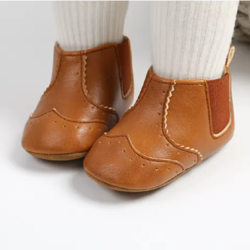 0-1Year Baby Booties Vintage Anti-slip Sole Winter Warm Baby Boys Girls Shoes Snow Booties First Walkers Infant Shoes