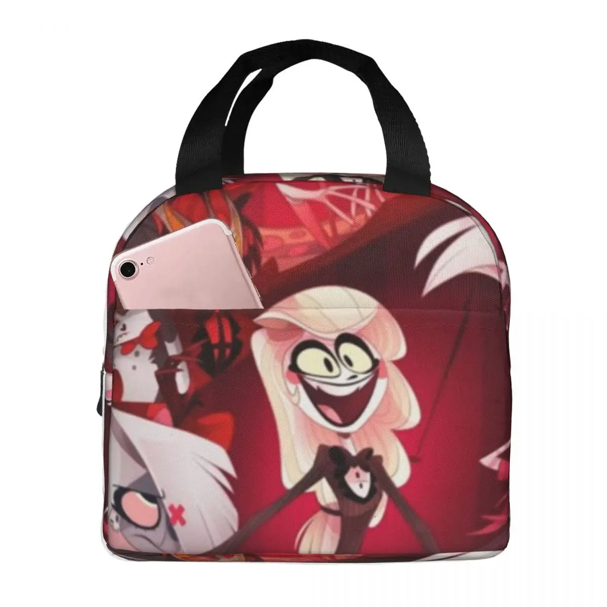 

Portable H-Hazbin H-Hotel Lunch Bag Food Thermal Box Durable Cooler Lunchbox with Shoulder Strap Picnic Bag Office