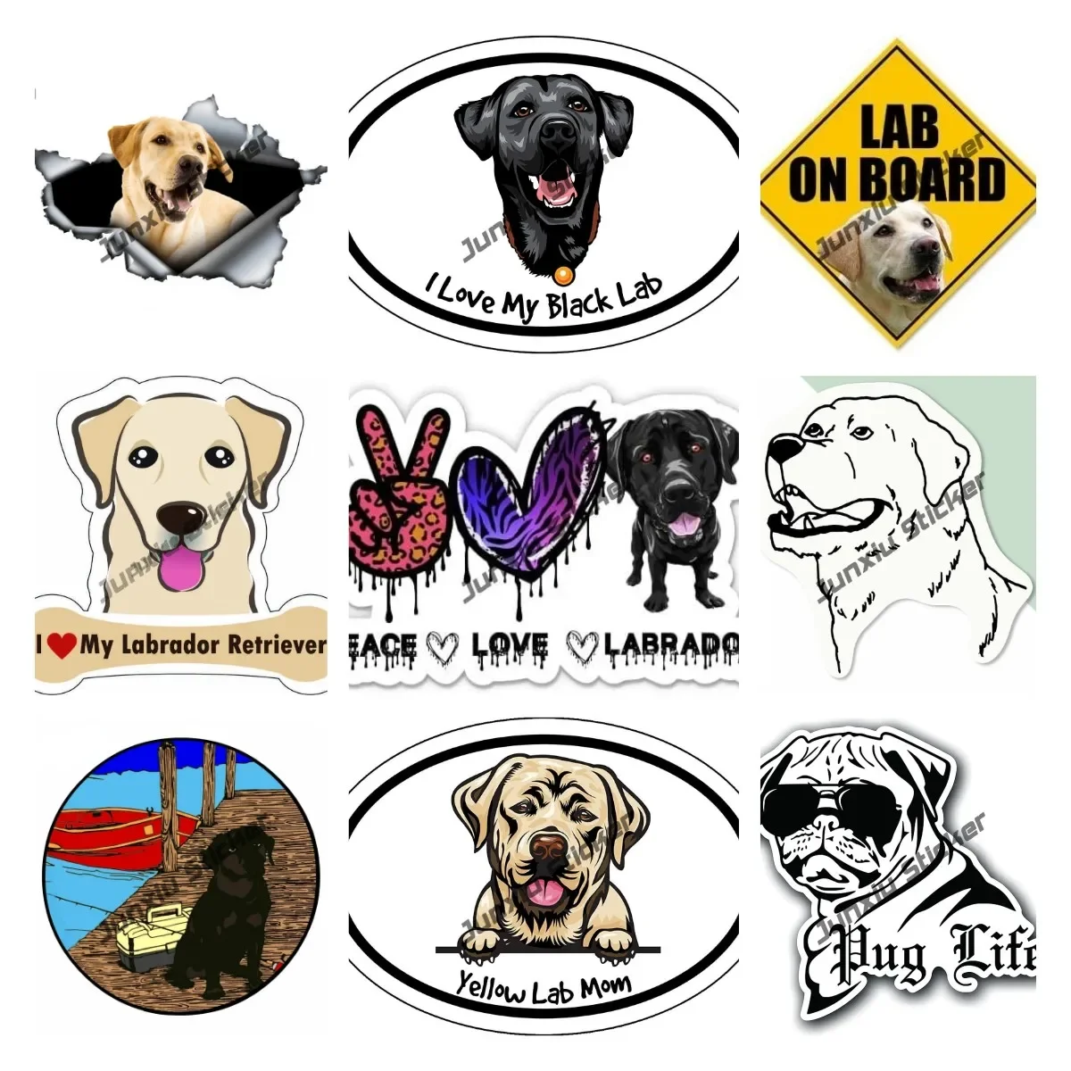 

Labrador Retriever Decal I Love My Black Lab Vinyl Decal Funny Labrador Dog Breed Bumper Sticker for Laptops Windows Cars Trucks