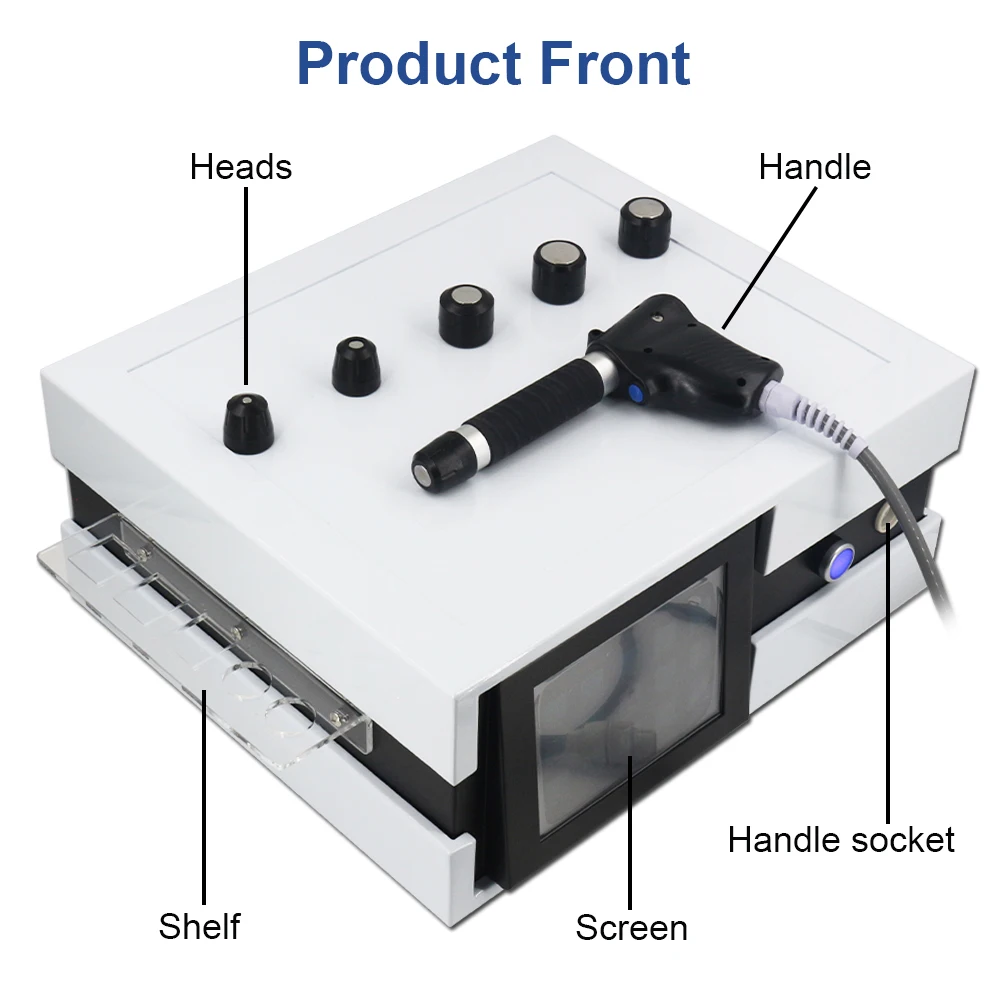 12Bar Pneumatic Shockwave Therapy Machine Pain Relief Professional Shock Wave Machine For ED Treatment Body Machine