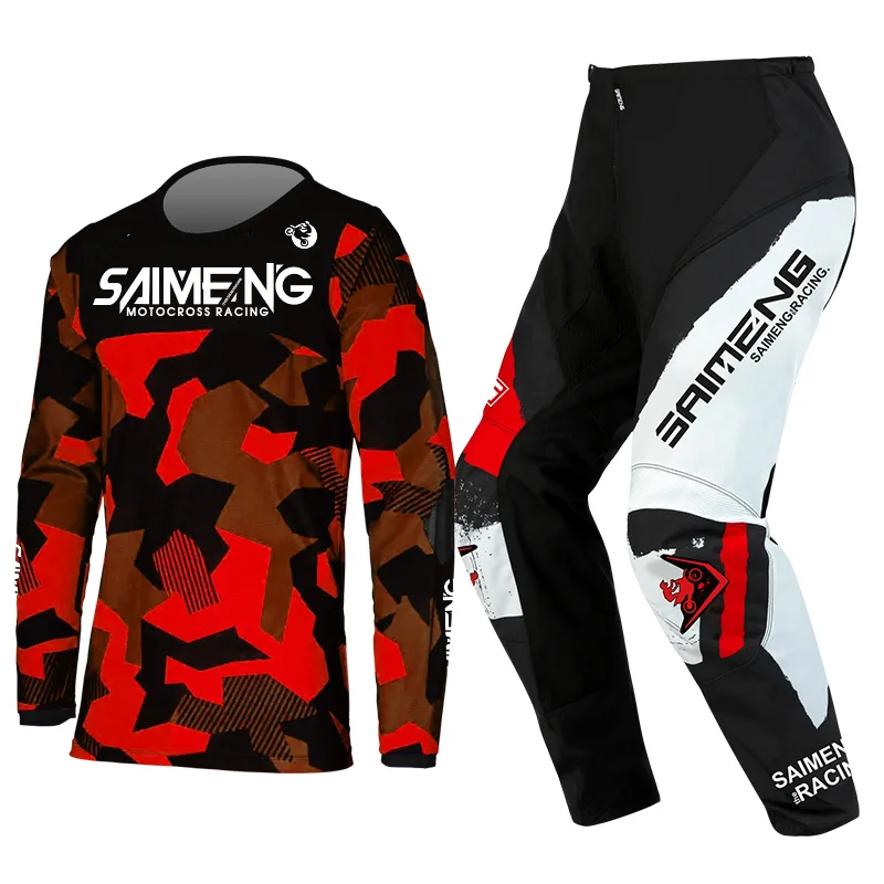 MX Motocicleta Terno para Meninos e Meninas, Motocross Gear Set, Enduro, Off-Road, MTB Jersey e Calças, Nome e Número Personalizado, 4, 5, 6, 7, 8 Anos, Criança