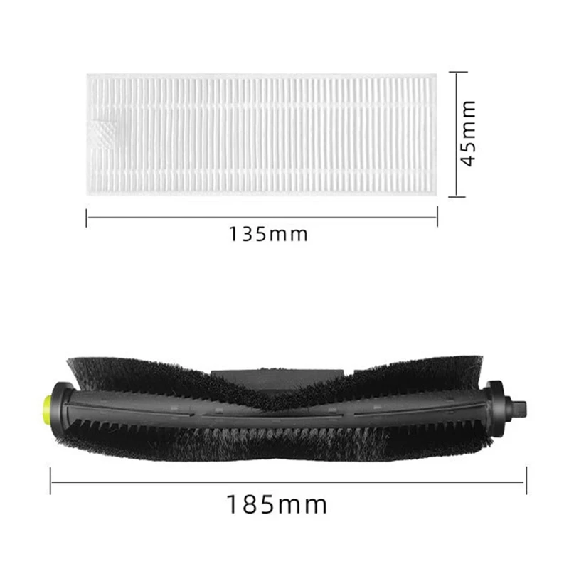 ロボット掃除機用Hepaフィルターロール,360 s10 x100 max用メインブラシ,スペアパーツとアクセサリー
