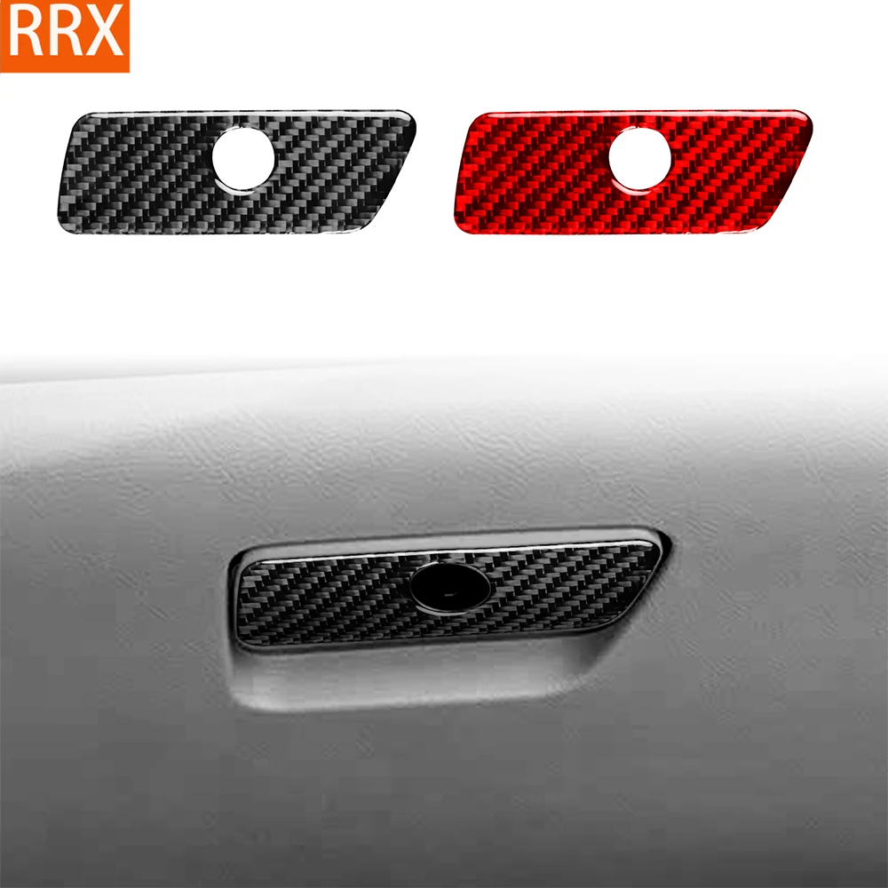 For Ford Fusion 2013-2021 Real Carbon Fiber Stickers Co-pilot glove box switch panel Cover Car Accessories Interior decorative