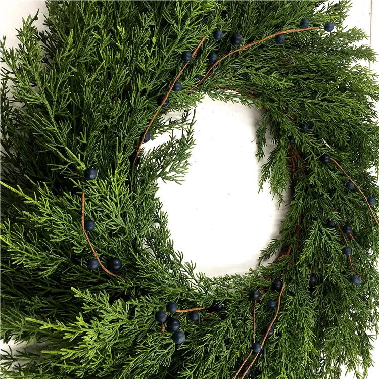 Nordic style christmas cedar wreath artificial wreath front door sign decor