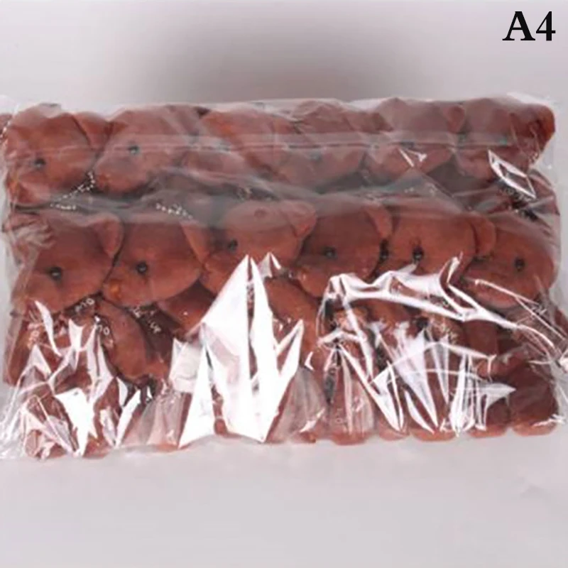 12Pcs/Lot 12CM Mini Teddy Plush Toy Cute Bow Backpack Keychain Decoration Birthday Wedding Party Children's Gifts Wedding