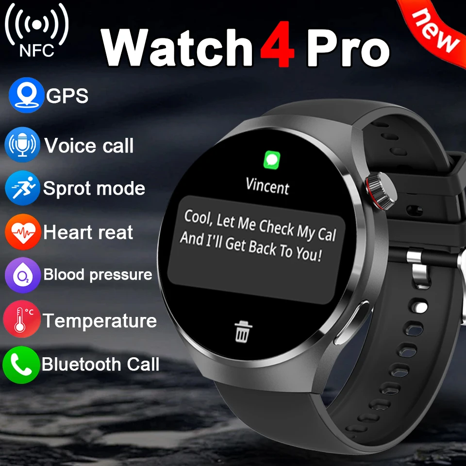 2025New For Huawei Watch4 PRO Smart Watch Men Ms.Watch 4 Pro HD Screen Bluetooth Call NFC GPS Heart rate waterproof SmartWatch