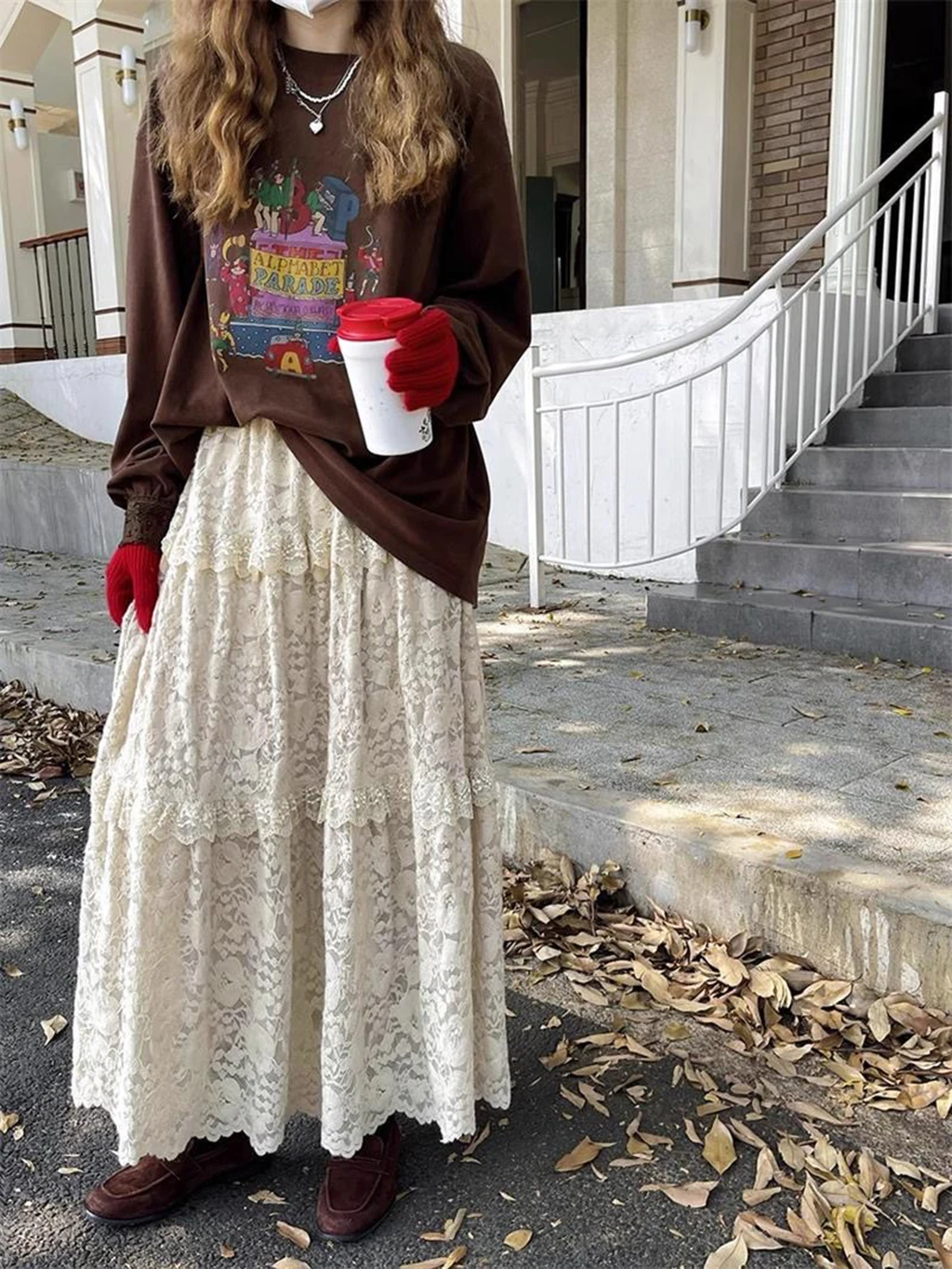 أزياء جديدة لفستان نسائي من الدانتيل، فستان نسائي طويل عالي الخصر وأنيق وعصري وحلو، نصف تنورة أنيقة فرنسية