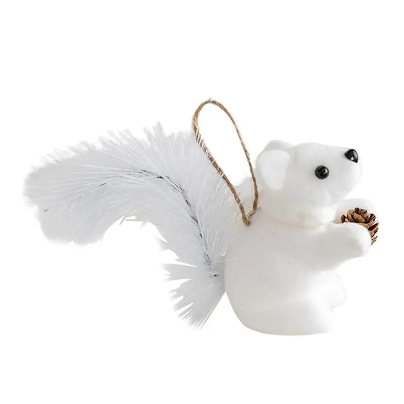 Squirrel Ornament Squirrel Decoration With Pinecone Holiday Ornament Animal Pendant For Home Decoration