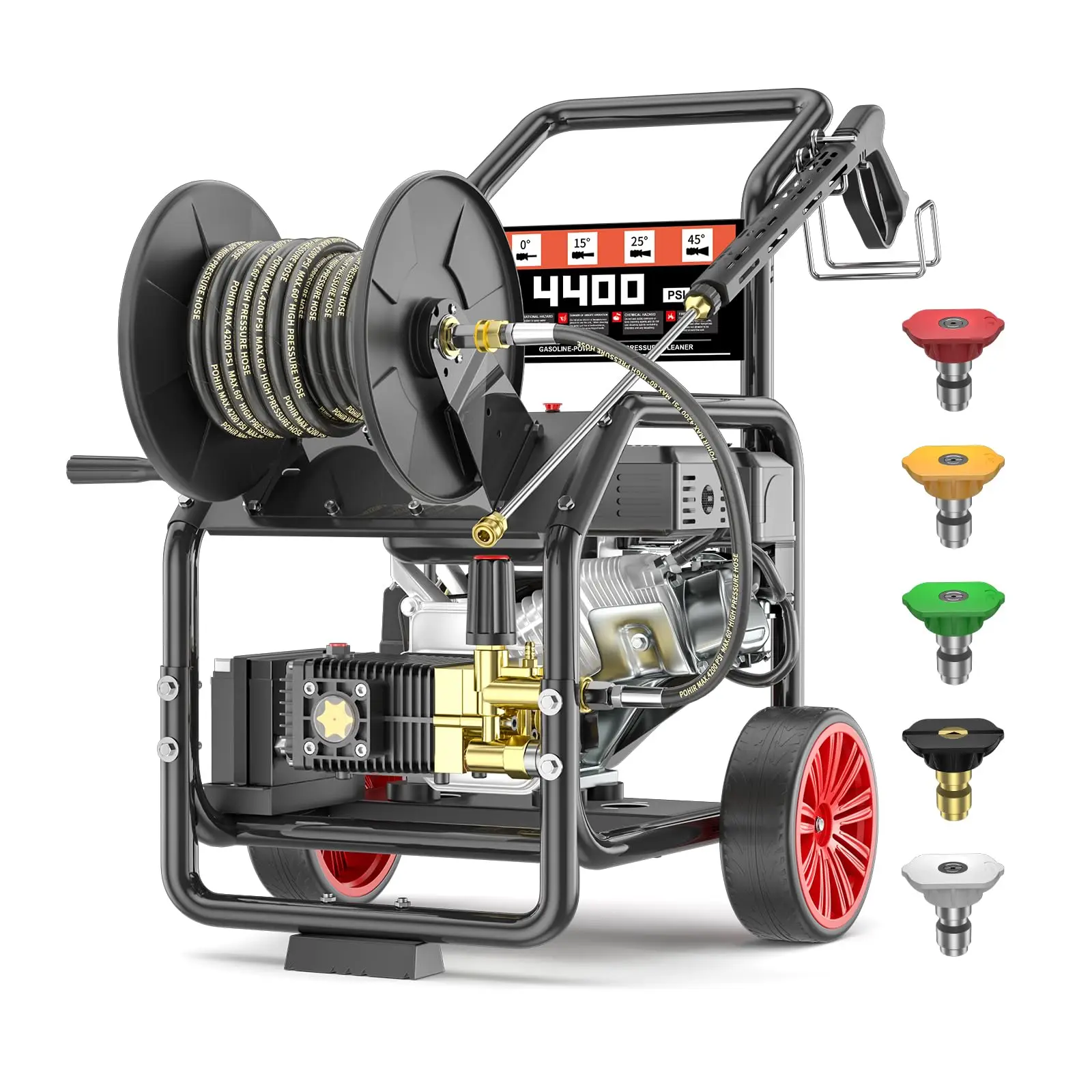 4400 PSI Electric Start Gas Pressure Washer,4.5 GPM,420cc Engine