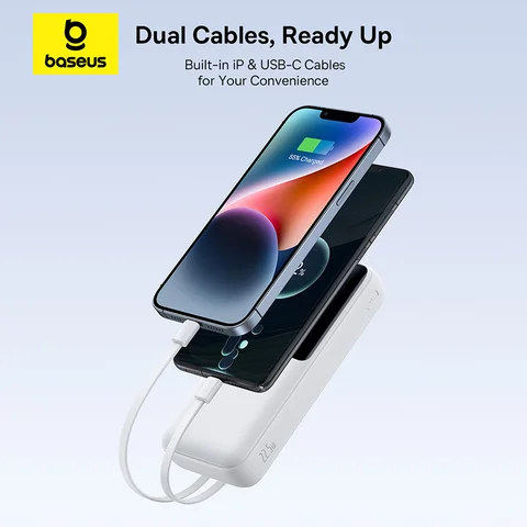 Baseus Power Bank 20000 мАч PD 22,5 Вт Быстрая зарядка телефона Внешняя батарея Powerbank Зарядное устройство для Xiaomi Poco iPhone Samsung iPad