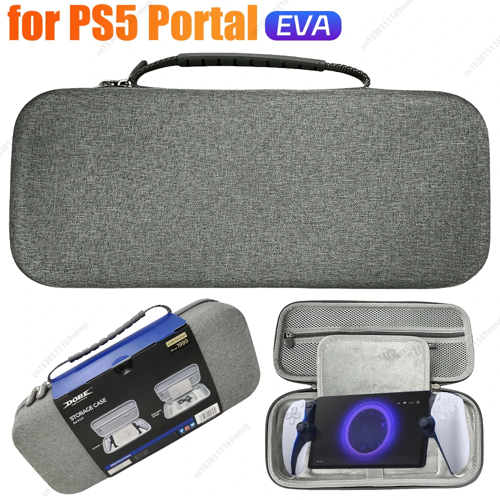 EVA Bag for PS5 Portal Travel Carrying Case Bag Protective Storage Bag for PS Portal for Sony PS5 PlayStation5 Portal Accessory