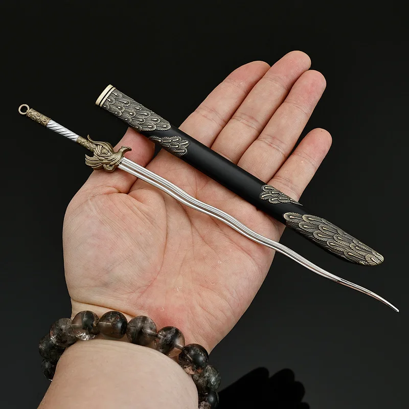 22cm armas frias antigas modelo taixu espada com bainha jogo periférico artesanato brinquedo faca mesa ornamento colecionável presente do menino