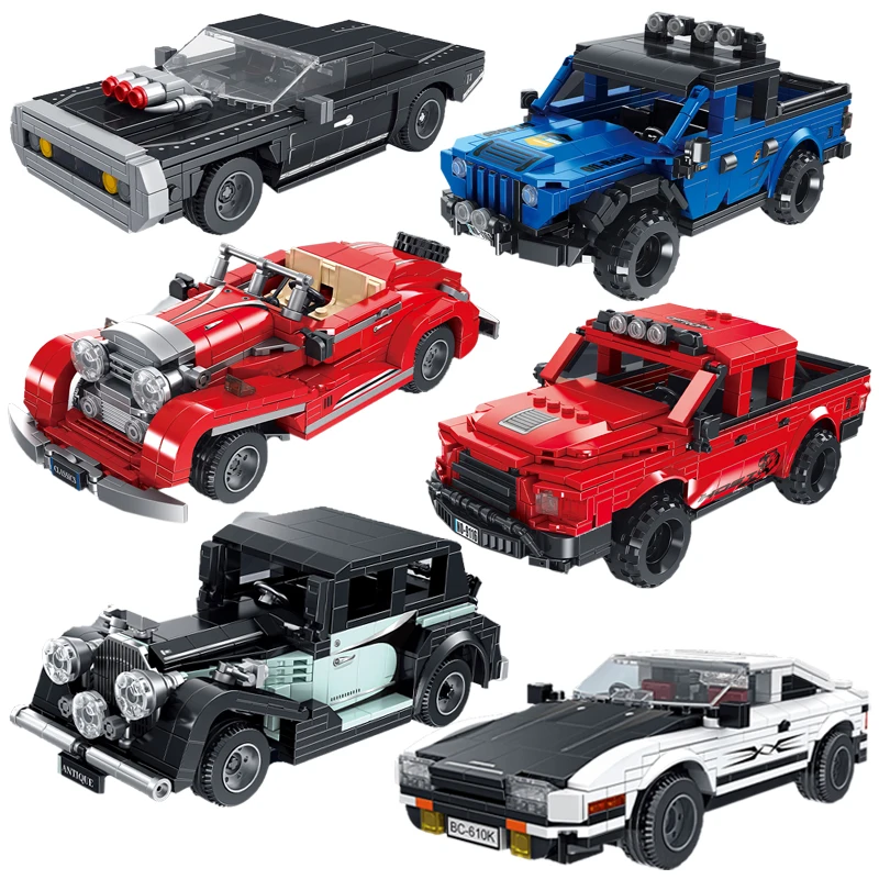 

Tech City Speed Sports Racing Car Toys,Classic Building Block Remote Control Car Assembly Kits,For Children Boys Holiday Gifts