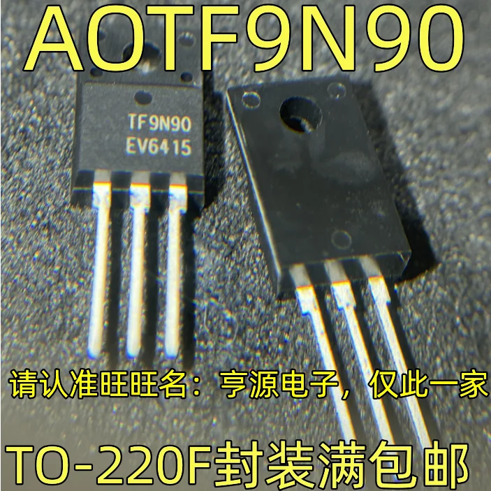 5 pièces 100% nouveau original AOTF9N90 TF9N90 TO-220F N MOS 900V 9A Tech IC familyset