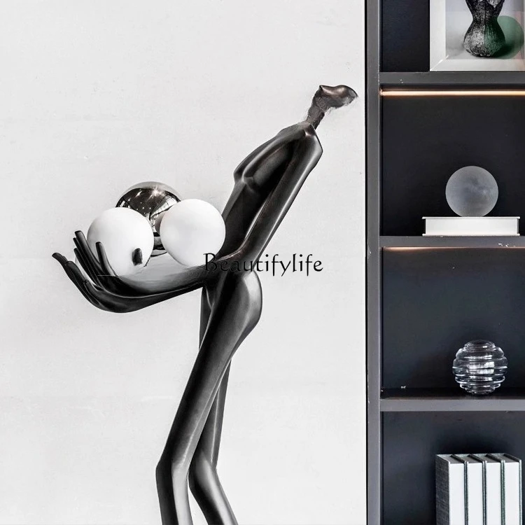 

Creative model human sculpture floor modern art ornament luminous object