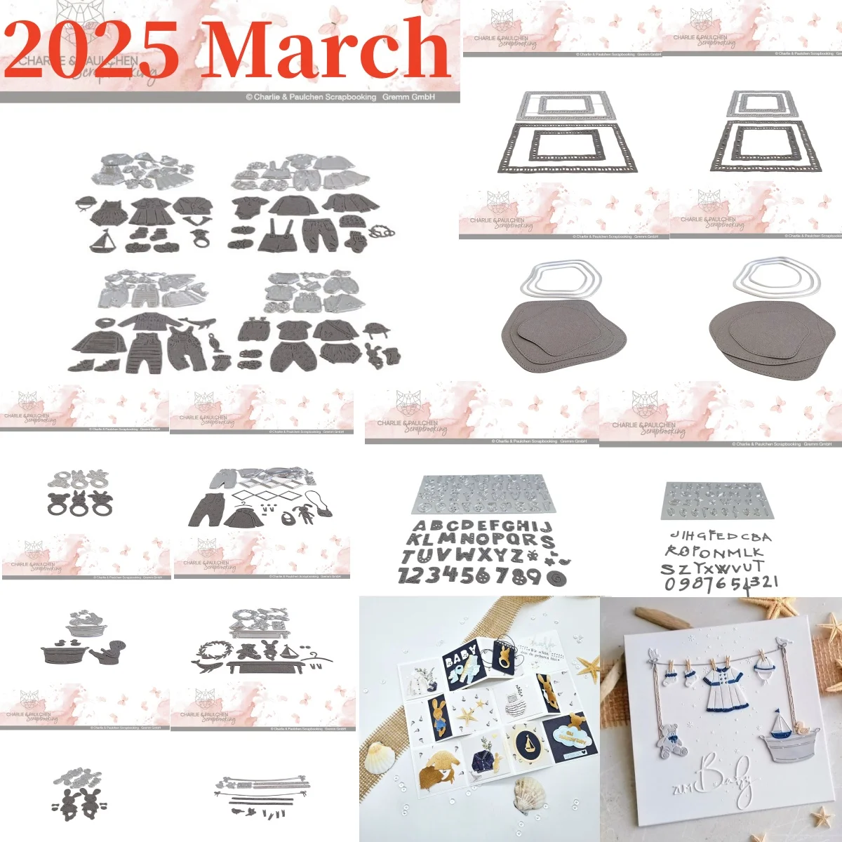 

Alphabet and Organic Shapes Baby Cloths Metal Cutting Dies for DIY Decorating Scrapbook Paper Card Album Craft Die 2025 New Die