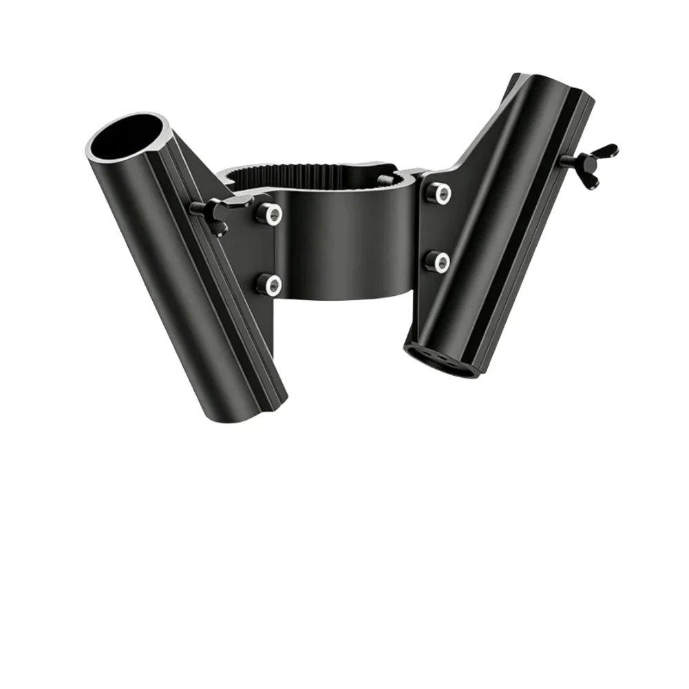 1 Set Dual Flag Pole Mount Aluminum Flag Holder For Flagpoles -Up To 1inch For RV Parts & Accessories