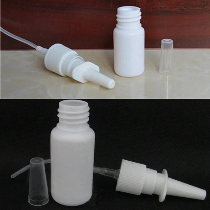 A44T 40Pcs 10Ml Spray Bottle Refillable Plastic Mist Nose Nasal Sprayer