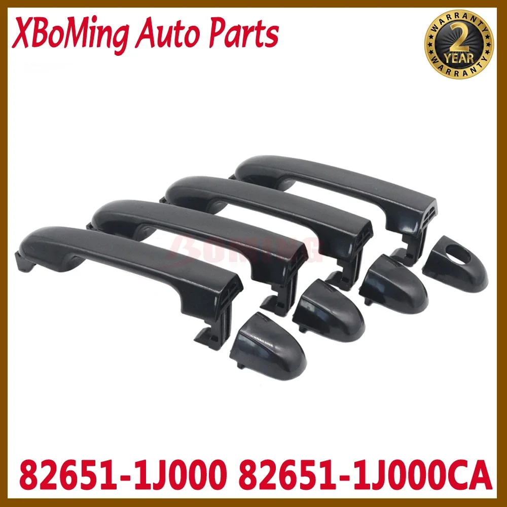 4PCS Front Rear Left Right Exterior Black Door Handle For HYUNDAI i20 2007-14 826511J000 826511J000CA 82651-1J000 82651-1J000CA