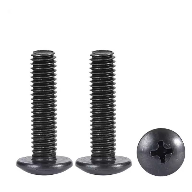 10Pcs/lot M2 M2.5 M3 M3.5 M4 M5 M6 TM Screws Phillips Truss Mushroom Head Screw Black Plated Electronic Carbon Steel Screws - Image 4