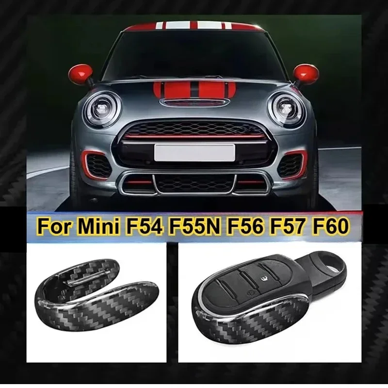 

For Mini F54 F55 F56 F57 F60 Real Dry Carbon Fiber 14-2022 Exterior Key Cover Frame Seat Panel Handle Frame Body Kit Accessories