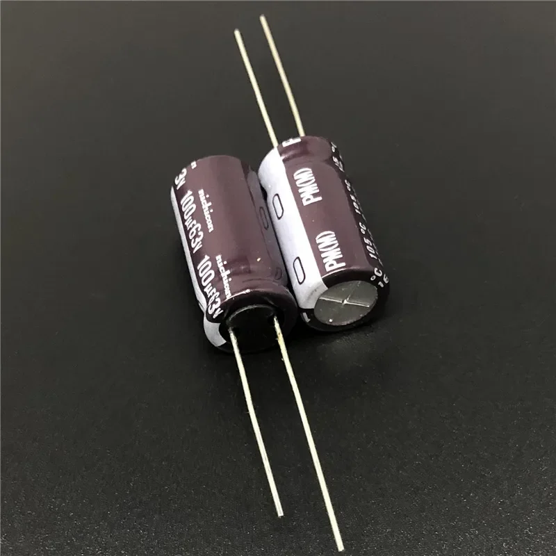 10pcs/100pcs 100uF 63V NICHICON PM Series 10x20mm 63V100uF Super Low Impedance Long Life Aluminum Electrolytic capacitor