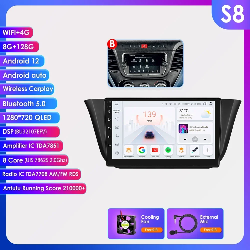 Radio samochodowe Android Multimedia dla Iveco Daily 2013-2021 Auto Audio Stereo Video Player GPS Carplay 9inch Multimetaria Automotivo