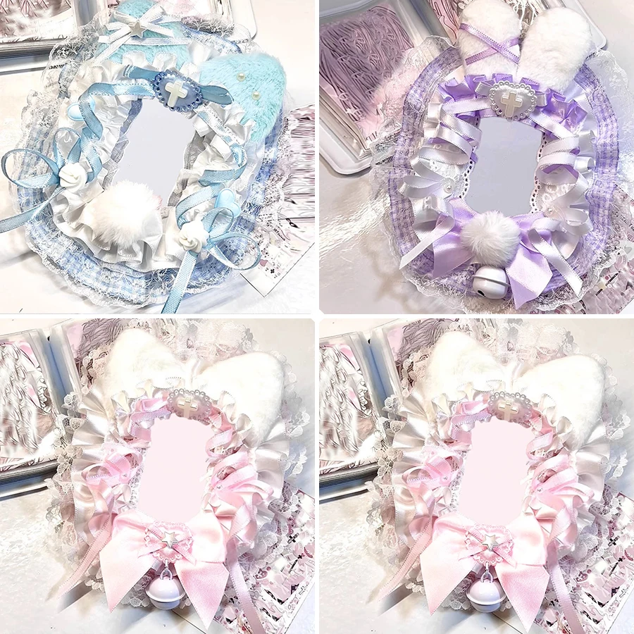 

1Pc Lace Photo Card Holder, Anime Cartoon Game Character Cosplay Fan Merchandise Acg Guka Manga Star Support Mag Fan Circle Otaku Ita Bag Decoration Card Holder