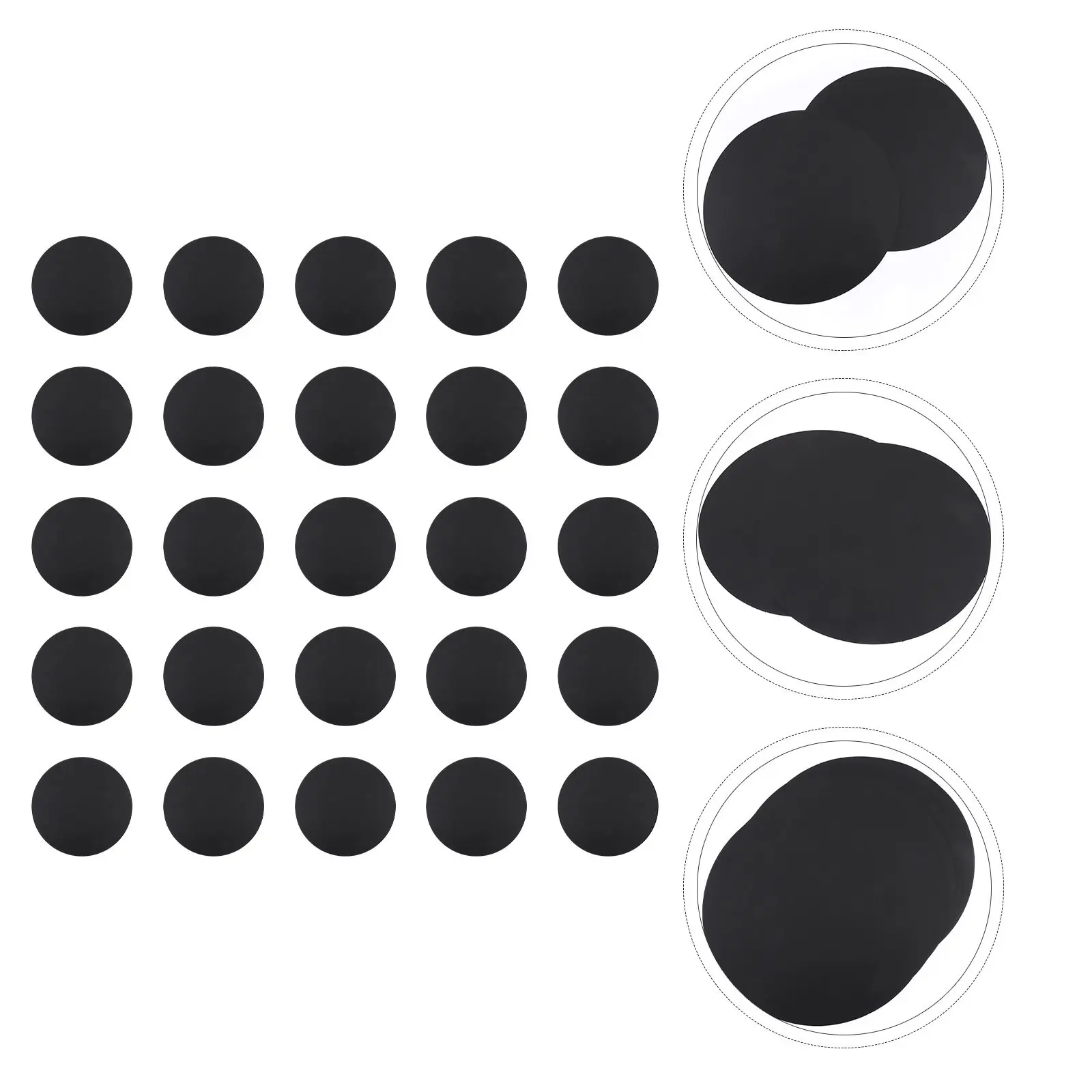 

50 шт. черной плотной круглой бумаги для скетчинга, для рисования мандал, творчества и поделок из картона