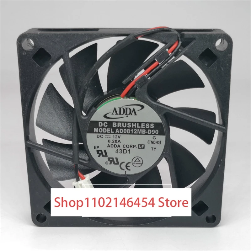 

1 шт. для ADDA AD0812MB-D90 DC 12 В 0,20 А 80x80x15 мм 2-проводной охлаждающий вентилятор