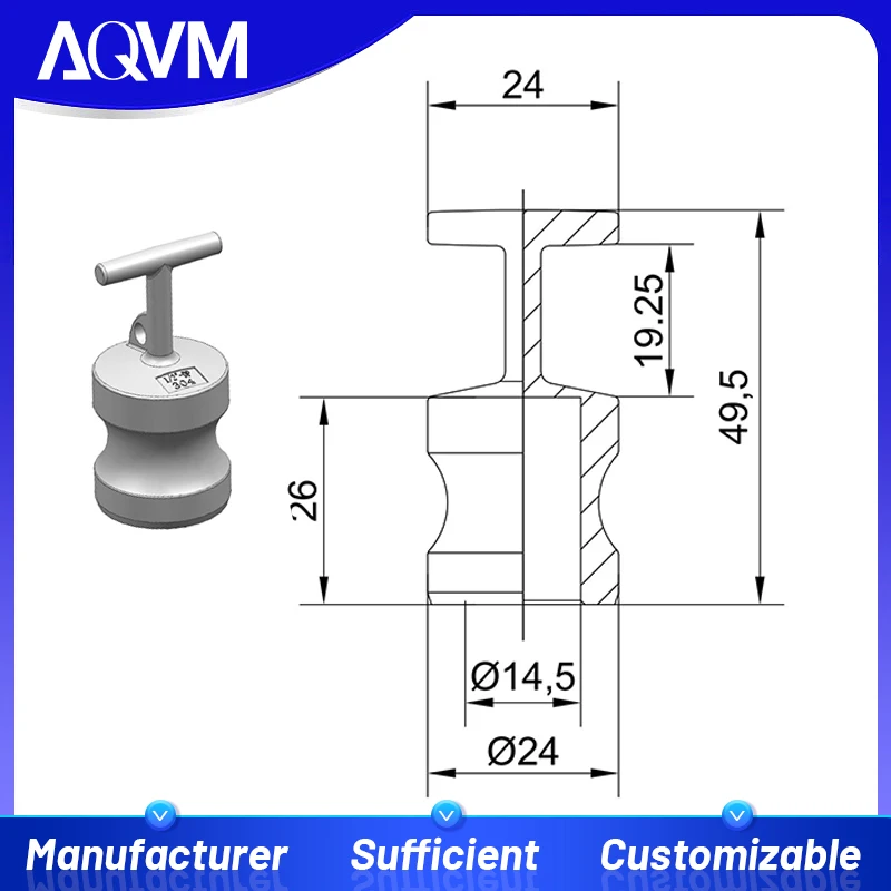 DP Camlock 1/2" DN15 SS304 End Cap Fermentation Tank Seal Plug Homebrew Beer Wine Quick Release Adapter Fittings