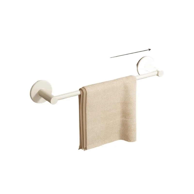 

Cream wind towel rack single bar toilet non-punching wall hanging rack bathroom toilet storage hanger