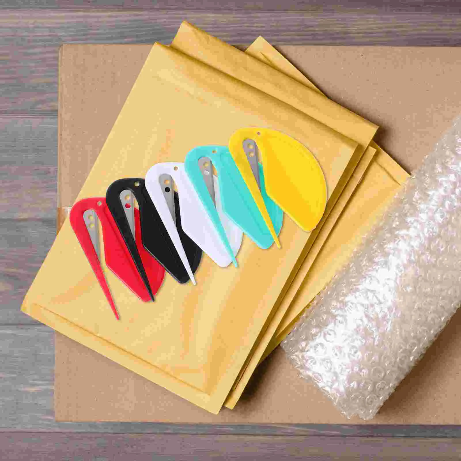 5 pçs portátil envelope talhadeira mini abridor de carta de papel facas bonito máquina de corte