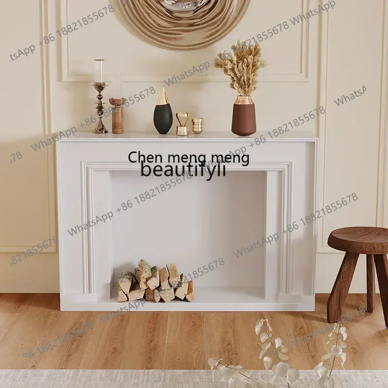 D178 벽난로 장식 캐비닛 거실 현관 캐비닛 사진 배경 벽 미국식 캐비닛 북유럽 스타일 모형 벽난로