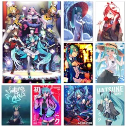 Hatsune Miku Poster Miku Japanese Anime Cartoon Beautiful Girl Wall Sticker Painting Living Room Decoration Painting