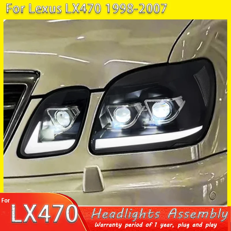 

Car Head Lights For Lexus LX470 Led Headlight 1998-2007 LED Head Lamp DRL Turn Signal Lights Automotive Accessories