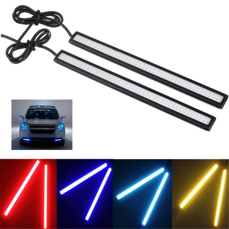 

17cm COB DRL LED 12V 6000K Waterproof Daytime Running Light Auto Strip Light Car COB Fog Lamp Car Styling Led DRL Lamp 1pc