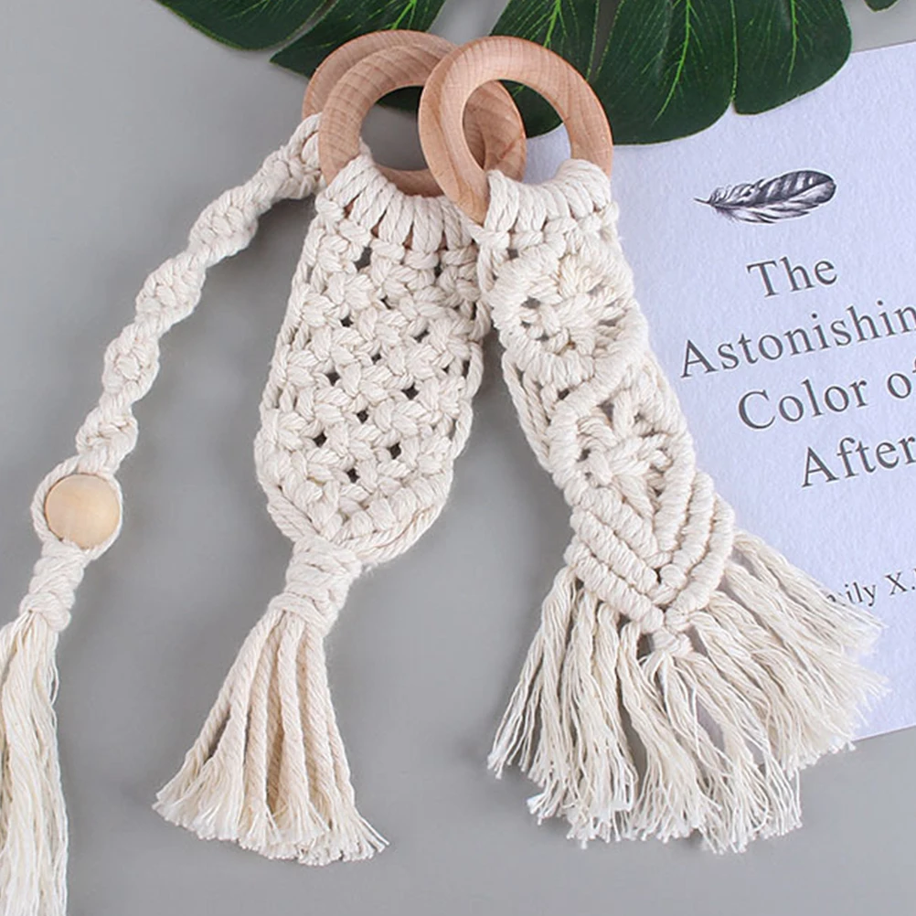 3 Pcs 아기 Teether 장난감 손으로 짠 어금니 막대 내구성 친환경 치아 스틱 쉬운 깨끗한 긴 사용 선물