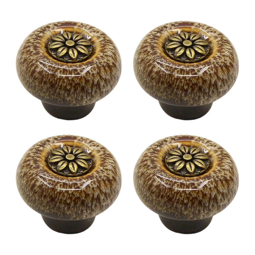 4Pcs Retro Classic Clothing Cabinet Door Handle Drawer Handle Single Hole For Cabinets Dressers And Drawers Handle Home Hardware