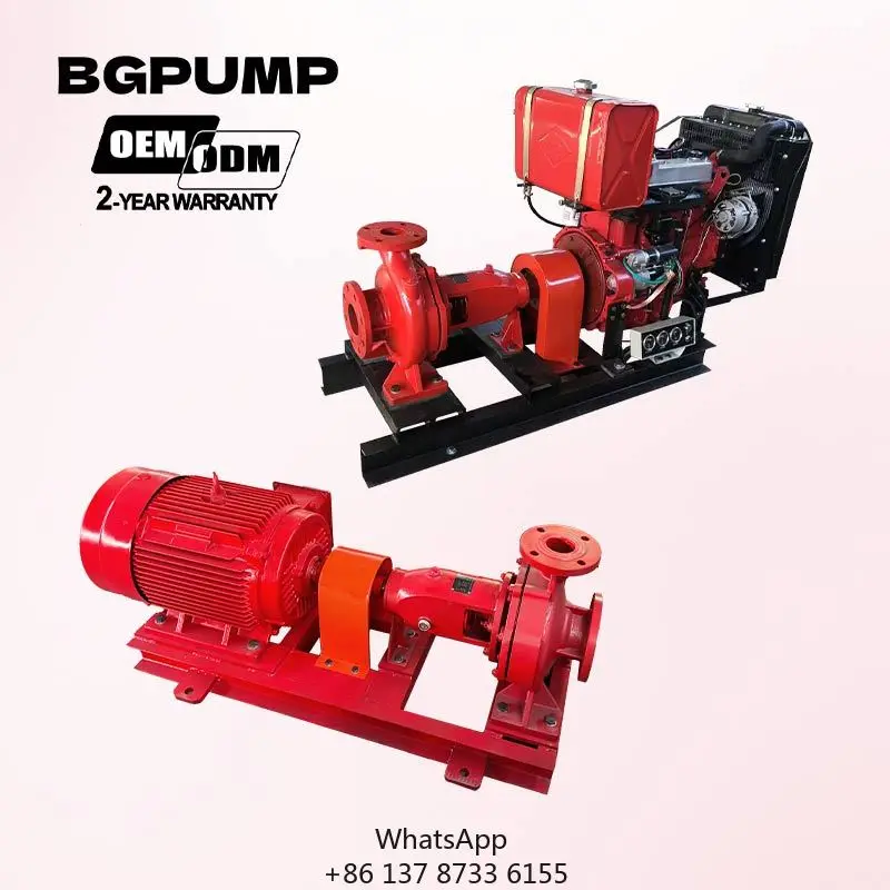 Diesel Horizontal Fire-fighting Large Flow High Lift Drainage Pump Fire Water Pump Engine