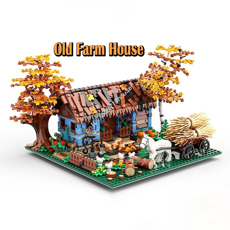 

1120 шт. MOC старый фермерский дом город ферма строительные блоки Рождество для родителей и детей руки в сборе проект для склеивания подарка