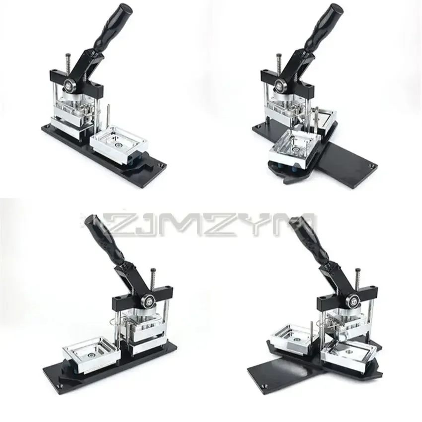 80x53 90x65mm Set Rectangular Refrigerator Badge Making Machine  Square Bar Magnetic Sticker Machine