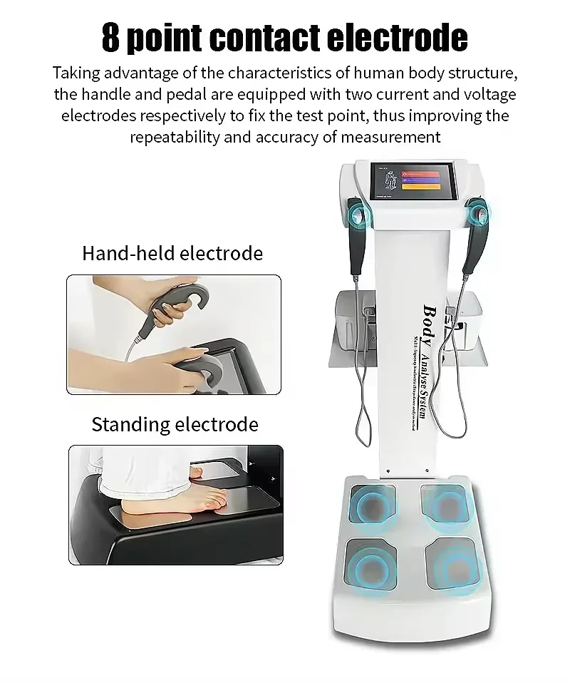 2025 Professional Human Body Fat Scale Intelligent Health Analyzer with Printer Element Body Composition Analyzer Machine