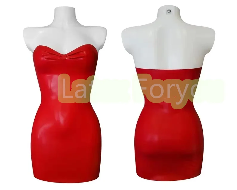 Handmade Natural Latex Dress for Women Latex Bandeau Mini Dress  Latex Skirt Gift For Her Evening Dress Elegant Customized