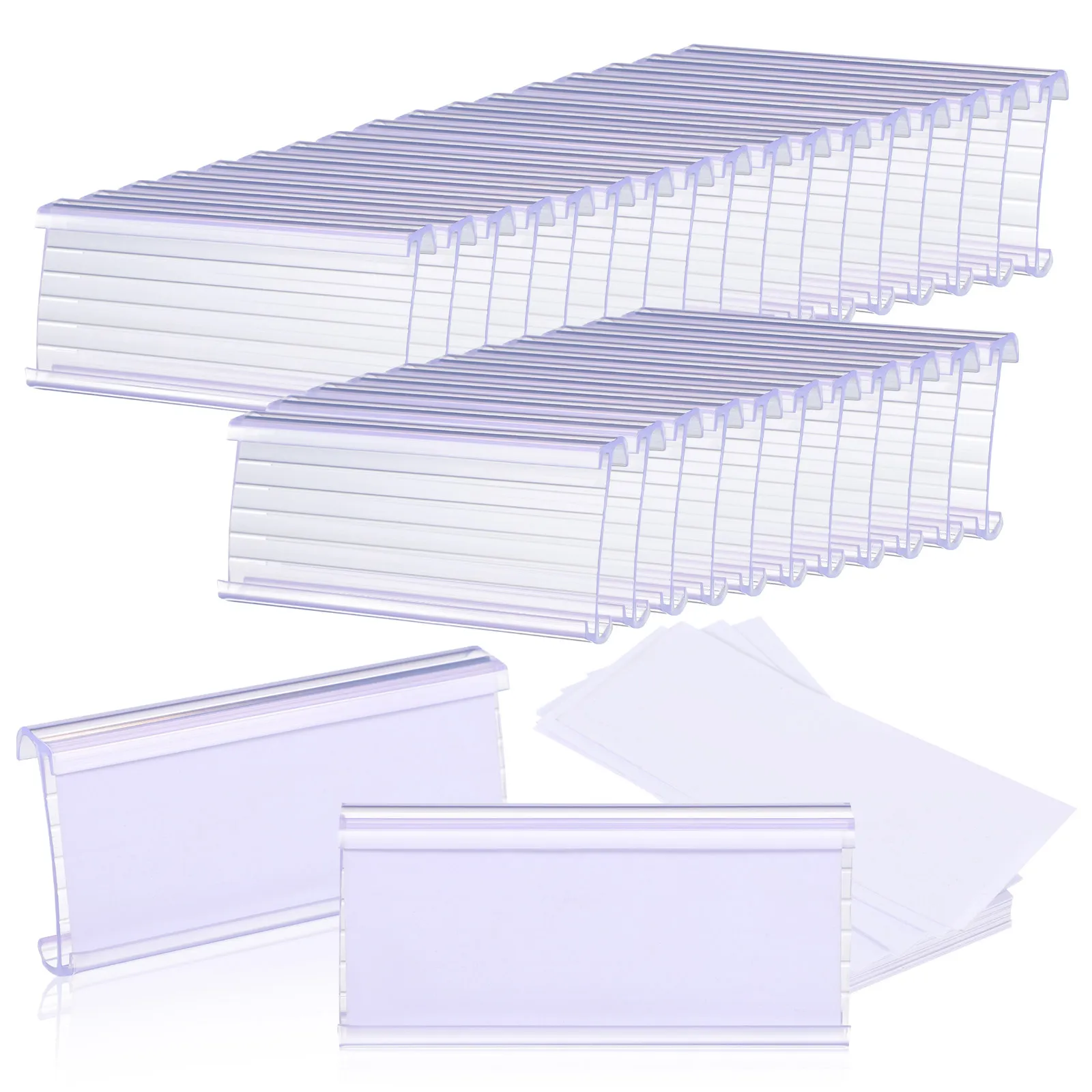 

Прозрачные держатели для этикеток на проволочные полки с бумажными вкладышами для торговых стеллажей